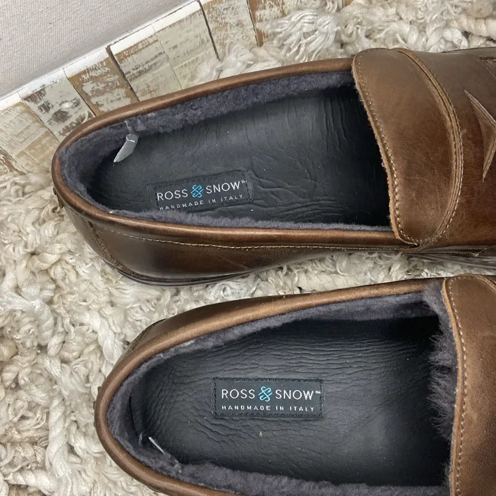 Ross & Snow Brown Matteo Shearling Loafer Sneaker Handmade in Italy Men’s 9.5 Ross & Snow Review: Italian-Made Waterproof Boots Full Brand  main image 2